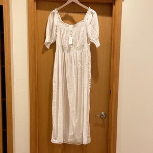 White Off-Shoulder Maxi Dress